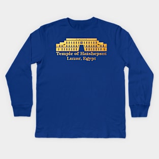 F&B Printer- Ancient Temple of Hatshepsut: Luxor, Egypt Kids Long Sleeve T-Shirt